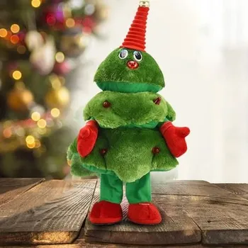 Vánoční dekorace Tančící vánoční jedle, 01053 plyšová