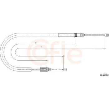 Auto-moto Tažné lanko, parkovací brzda COFLE 10.6698