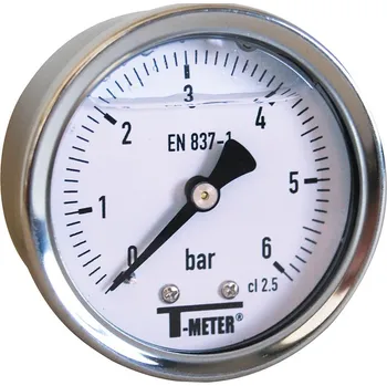 Manometr glycerinový zadní vývod, průměr 63mm, nerezový - tlakoměr - 0-16bar 4130/63