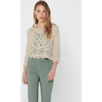 Dámský svetr JDY Svetr New Sun 15212788 Béžová Regular Fit XS