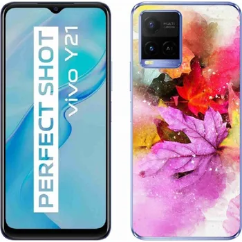 Pouzdro na mobilní telefon Gelový kryt mmCase na Vivo Y21/Y21s/Y33s - barevné listy