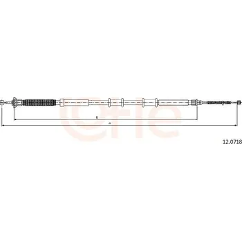 Lanko parkovací brzdy Tažné lanko, parkovací brzda COFLE 12.0718