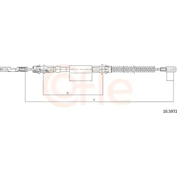 Lanko parkovací brzdy Tažné lanko, parkovací brzda COFLE 10.5972