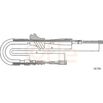 Auto-moto Tažné lanko, parkovací brzda COFLE 10.754