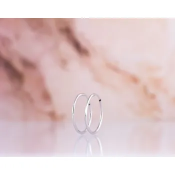 Náušnice Lillian Vassago Klasické celozlaté kruhové náušnice 2 cm LLV31-GER007 Barva zlata: Bílá