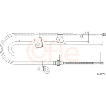 Lanko parkovací brzdy Tažné lanko, parkovací brzda COFLE 17.1077