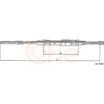 Lanko parkovací brzdy Tažné lanko, parkovací brzda COFLE 10.7402