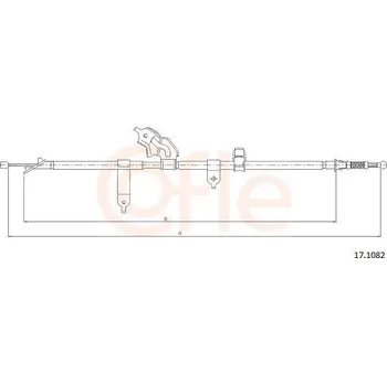 Autodíl Lanovod parkovací brzdy COFLE 17.1082