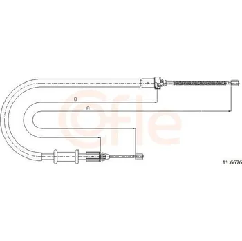 Auto-moto Tažné lanko, parkovací brzda COFLE 11.6676