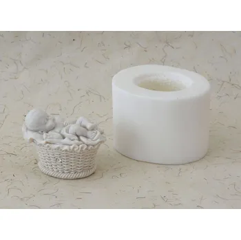 Silikonová forma - Miminko v košíku II - 75 x 60 x 60 mm