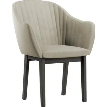 Jídelní židle GALA Židle Felix Dub černý/béžové čalounění