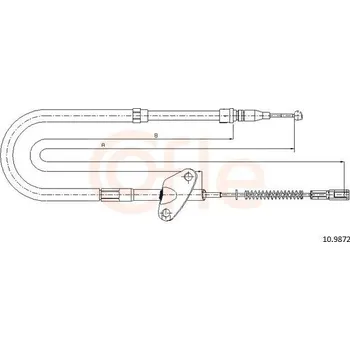 Brzdový systém Tažné lanko, parkovací brzda COFLE 10.9872
