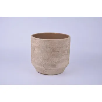 Květináč Obal na květináč keramický PORTO, pr.20x18cm, kamel|CAMEL|Ego Dekor