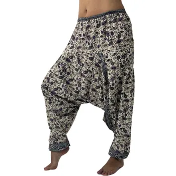 Dámské kalhoty Kalhoty Aladinky, harémky malý ornament sv.fialové