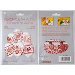 Smršťovací dekorace na vejce Červený vzor - 12 ks