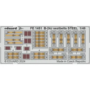 Plastikový model 1/48 B-24J seatbelts STEEL (HOBBYB)