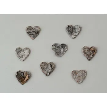 Dekorace z břízové kůry - SRDCE prům. 2,5 cm