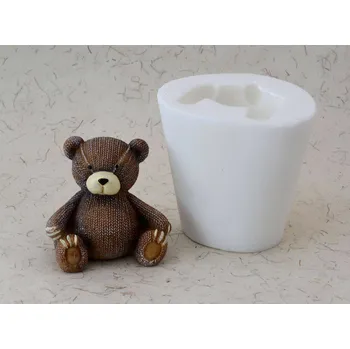 Silikonová forma - Pletený medvídek MALÝ 80 x 60 x 70 mm