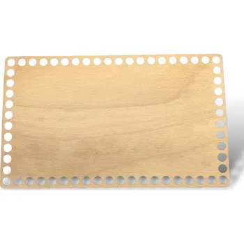 JarisWood Dno na košík háčkovaný obdélník 25 cm x 15 cm Povrchová úprava: Bez povrchové úpravy