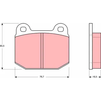 Brzdová destička Sada brzdových destiček, kotoučová brzda TRW GDB611