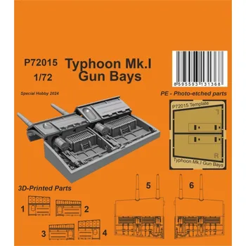 Plastikový model 1/72 Typhoon Mk.I Gun Bays (3D-Printed)