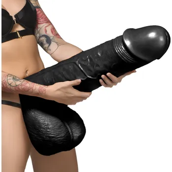 Dildo Master Cock Moby 2 Foot Tall Super Dildo Black