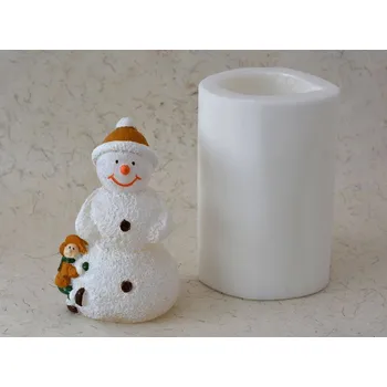 Silikonová forma - Sněhulák s čepicí III - 90 x 73 x 145 mm