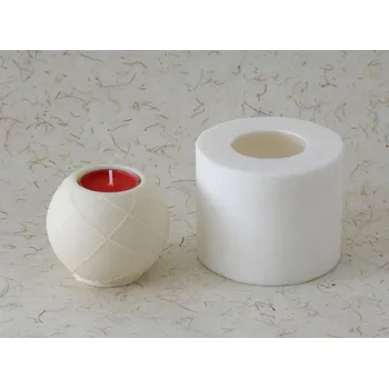 Nádoba na pečení Silikonová forma - svícen Koule zdobená prům. 80 x 63 mm