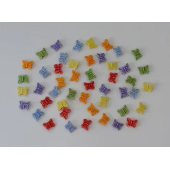 Dětské navlékací korálky Plastové korálky - Motýlci mini