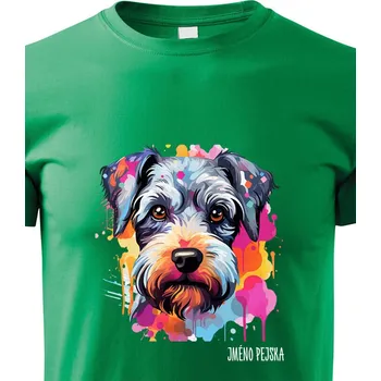 Chlapecké tričko Dětské tričko Knírač malý, Barva Zelená, Velikost 110 cm/4 roky, Canvas Dětské tričko 2568