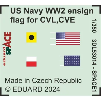 Plastikový model 1/350 US Navy WWII ensign flag SPACE