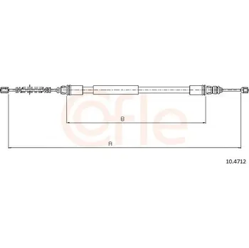 Lanko parkovací brzdy Tažné lanko, parkovací brzda COFLE 10.4712