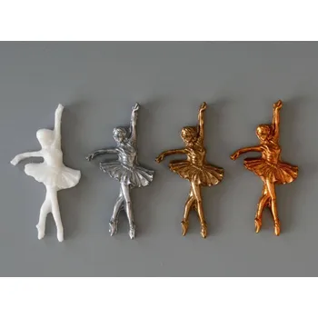 Vánoční dekorace Vosková ozdoba - Baletka - 1 ks stříbrná