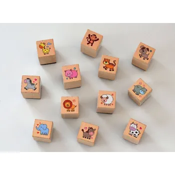 Dětské razítko Razítko dřevěné - Zvířátka - KRÁVA