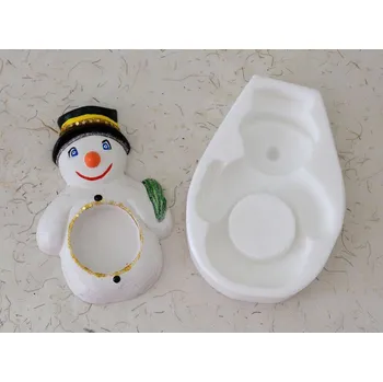 Silikonová forma - svícen Sněhulák 93 x 136 x 26 mm