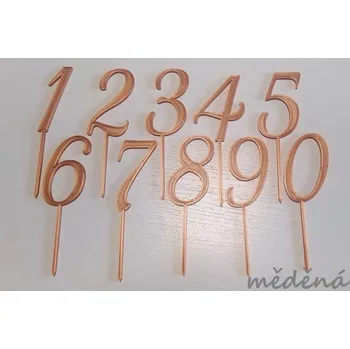 Sada čísel vzor 2 - plastový zápich - Zelená