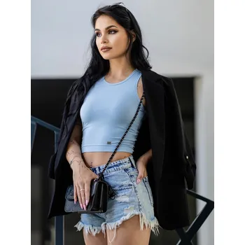 Krátký dámský croptop VSB LOLLY pale blue, VELIKOST S/M
