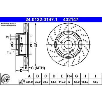 Brzdový kotouč Brzdový kotouč ATE 24.0132-0147.1