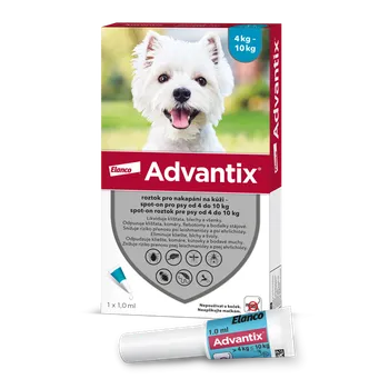 Antiparazitikum pro psa BAYER Advantix Spot on pro psy do 4-10kg 4x1ml