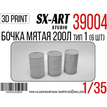 Plastikový model 1/35 Damaged Barrel 200l type 1 (6 pcs.)