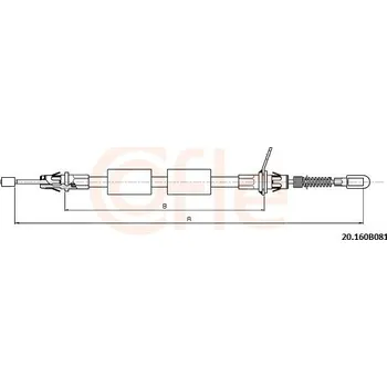 Lanko parkovací brzdy Tažné lanko, parkovací brzda COFLE 20.160B081