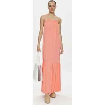 Dámské šaty Tommy Hilfiger Letní šaty UW0UW05406 Oranžová Relaxed Fit M