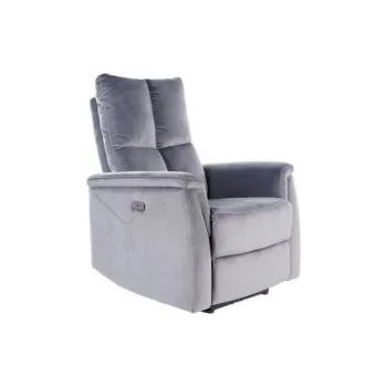 Jídelní židle Čalouněné křeslo rozkládací NEPI VELVET šedá