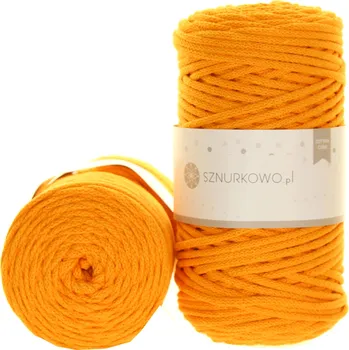Příze Sznurkowo Bavlněná šňůra 3mm žlutá