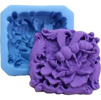 Silikonová forma - mýdlo VČELA reliéf 65 x 27 mm