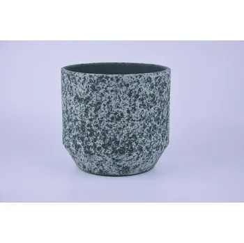 Květináč Obal na květináč keramický ALMADA, pr.16x14cm, zelená|DOTTED GREEN|Ego Dekor