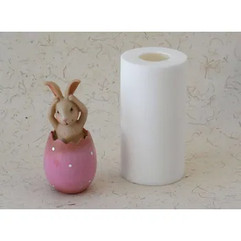 Silikonová forma - Zajíček NESLYŠÍM - prům. 60 x 125 mm