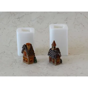 Silikonová forma - Domeček MINI vzor 1 - 28 x 25 x 48 mm