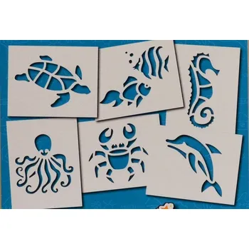 Dětské zboží Sada 6 ks šablon - Mořská zvířata