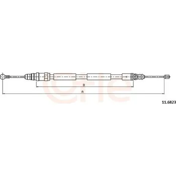 Auto-moto Tažné lanko, parkovací brzda COFLE 11.6823